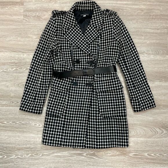 Franco Mirabelli Military Style Double Breasted Wool Coat - Picture 1 of 7